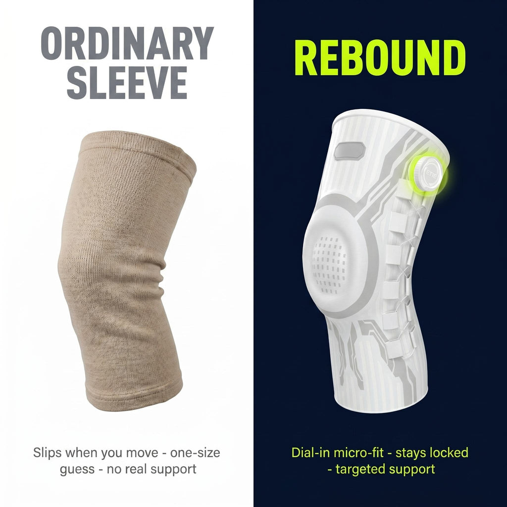 Rebound vs an ordinary knee sleeve